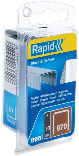 Rapide non. 970 agrafes en fil plat 10 mm, 900 pièces - 40109551 - 40109551