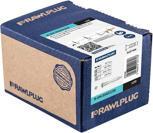 Bouchon Rawl en caoutchouc, écrou brut m12x75 | 20 pièces - r26-8719