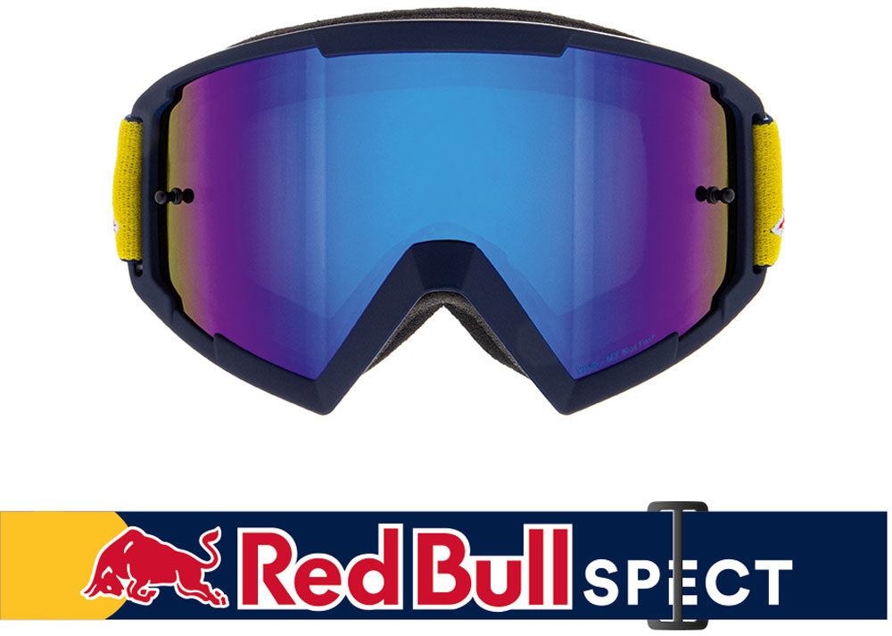 Red bull spect eyewear whip-001 fumée avec miroir bleu - masque mx