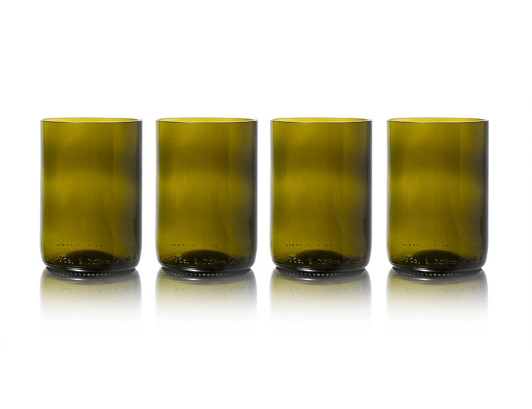Verres reconditionnés - pack de 4 - olive