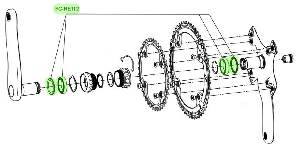 Campagnolo - jeu de roulements de manivelle système USB ultra-torque (2 pcs.)