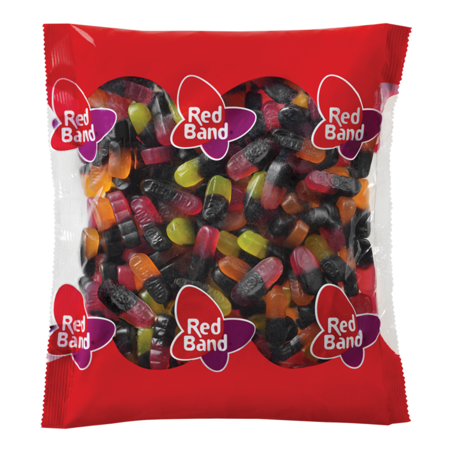 Duos de fruits de réglisse bande rouge (6x 1kg)