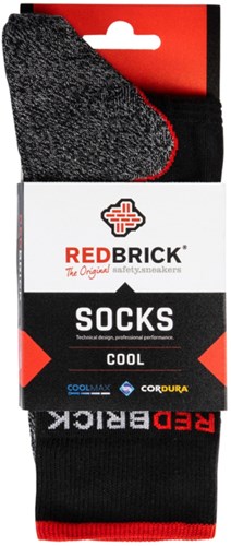 Chaussettes cool d'été en brique rouge 25104 | gris noir | taille 50 - 00.083.022.47