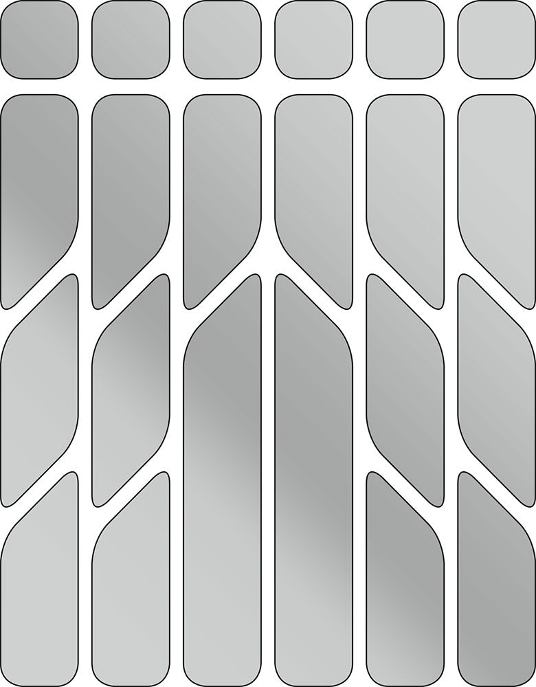 Rie:sel design set d'autocollants réfléchissants 'reflex' argent