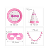 Relaxdays set de fête naissance fille 19 pièces