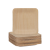 Pic relaxdays assiettes jetables bambou carré 8,5x8,5cm 25 pièces