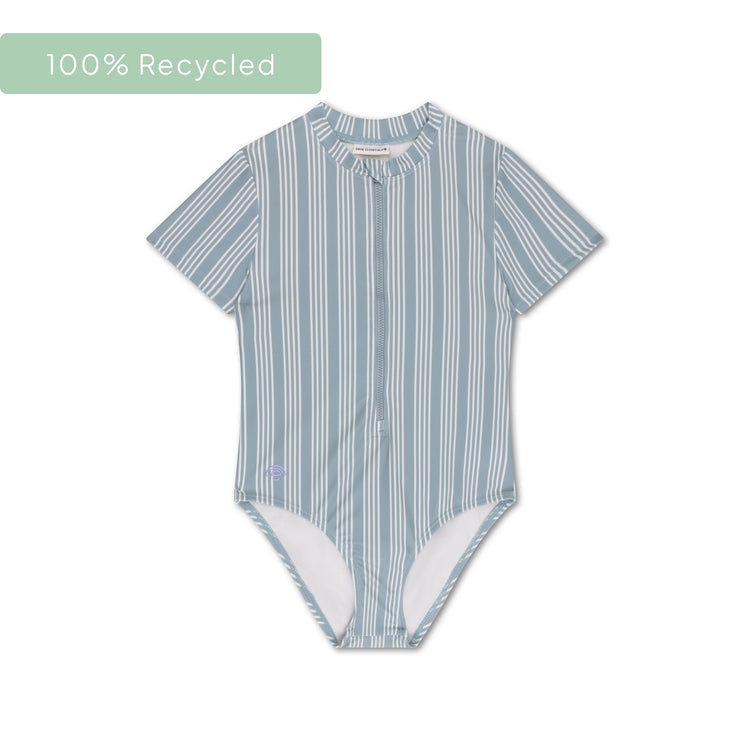 Stripe de la station | Cossin de bain UV Girls Girls avec manches courtes