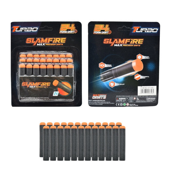 Balles de mousse de pionnier rapide pour pistolet jouet 24 pièces noires