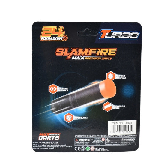 Balles de mousse de pionnier rapide pour pistolet jouet 24 pièces noires