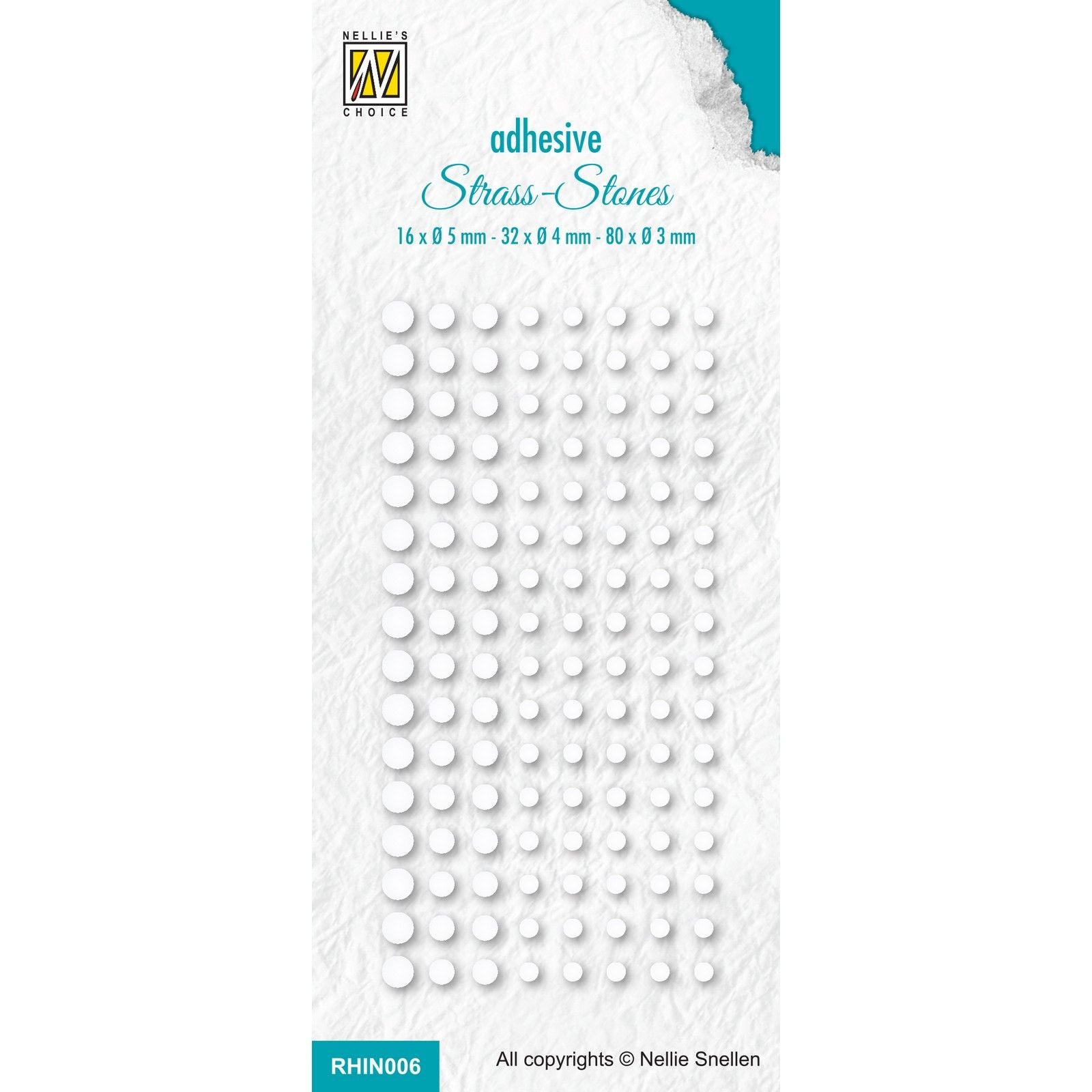 Le choix de Nellie • strass adhésifs set 6 blanc (incolore)