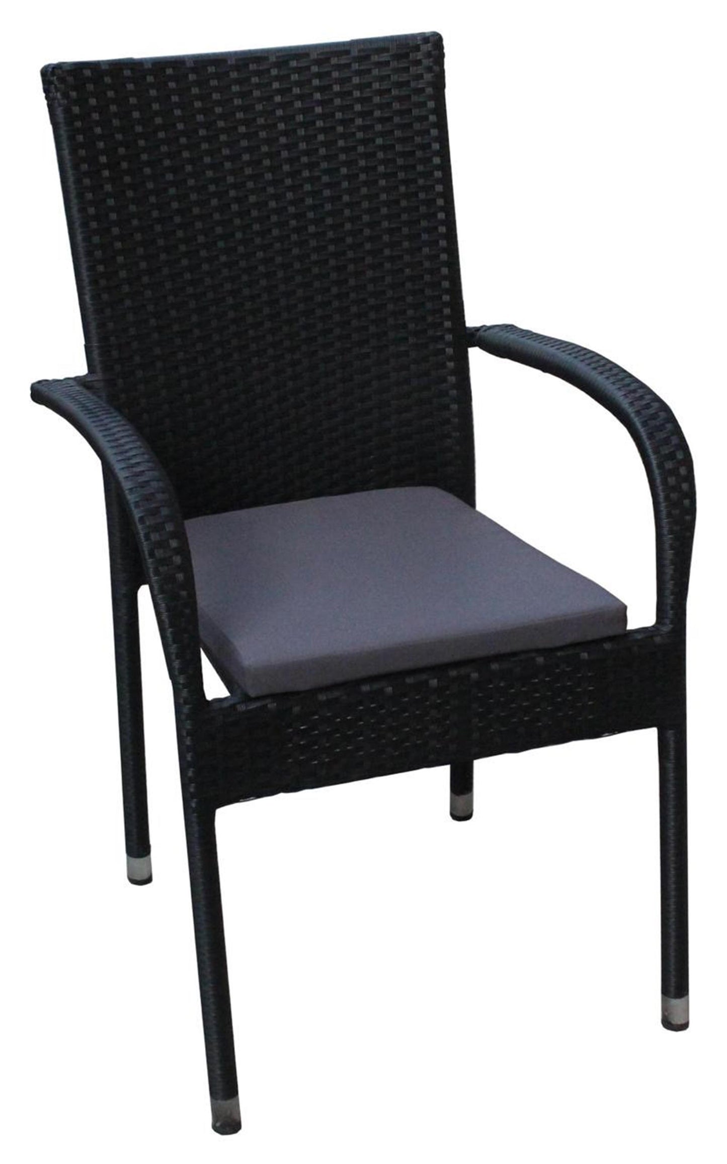 Chaise empilable Sens Rhodos plastique noir