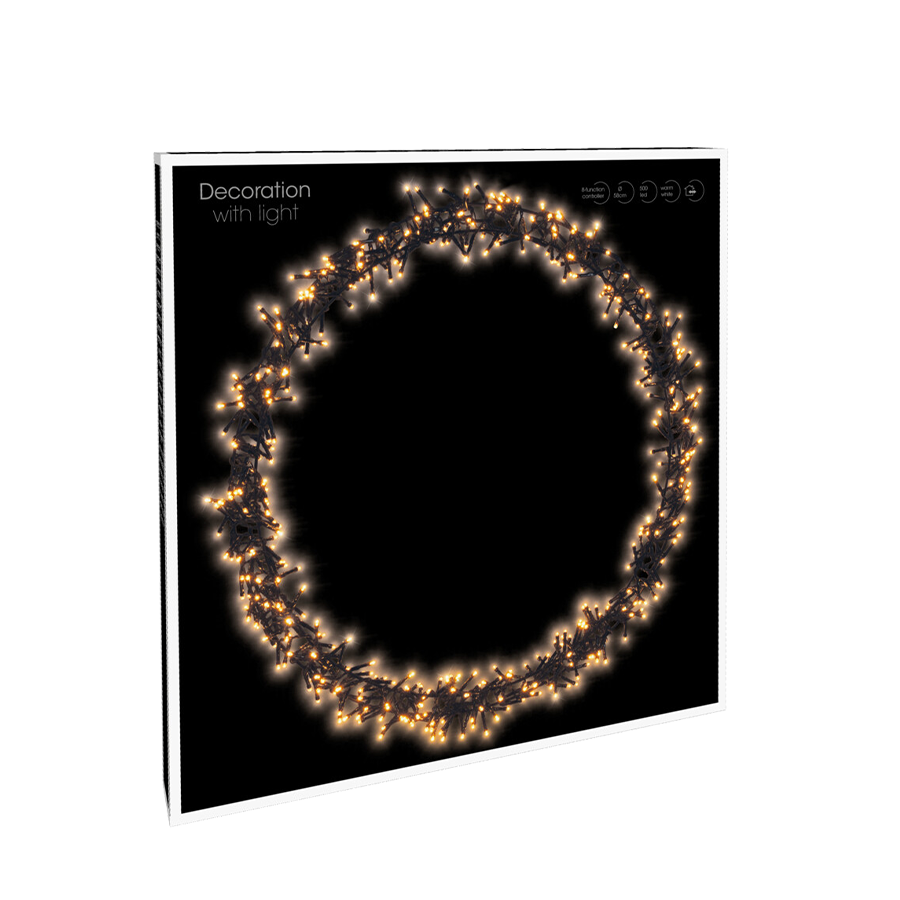 Anneau LED noir 500 LED ø58cm