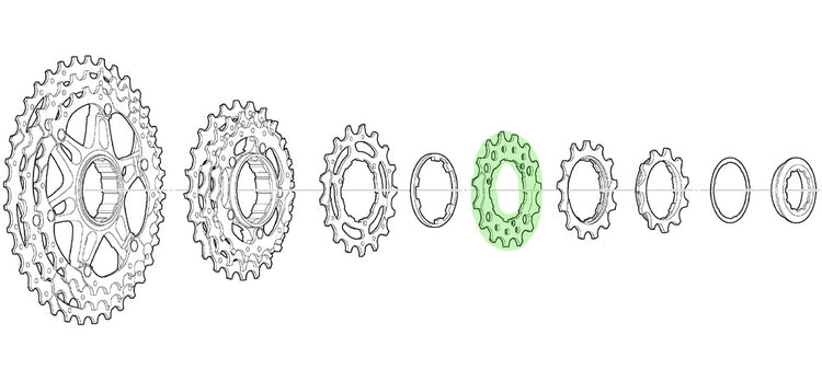 Pignon Shimano 15 dents pour cs-m771-10 bj bk