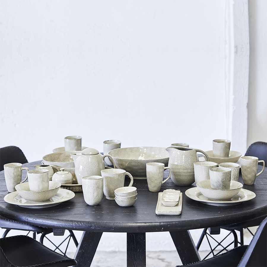 Riverdale assiette petit-déjeuner joli vintage beige ø22cm