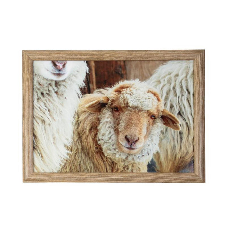 Mars more coussin pour genoux mouton beige 43x33x9cm