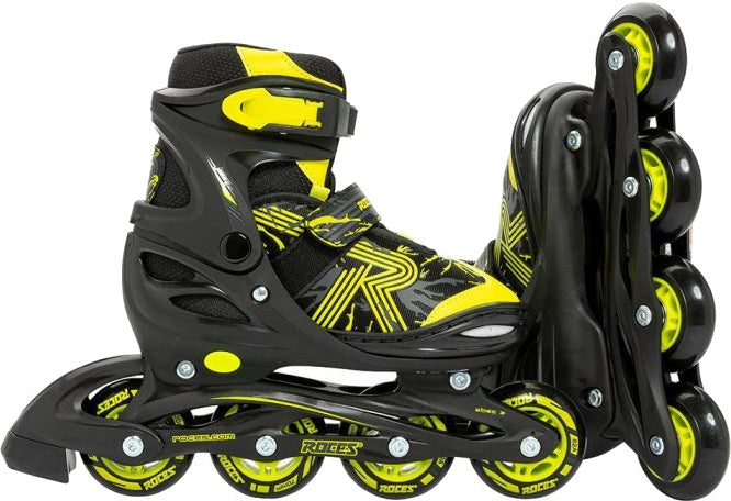 patins à roues alignées Jokey 3.0 botte souple 82A noir jaune taille 34-37