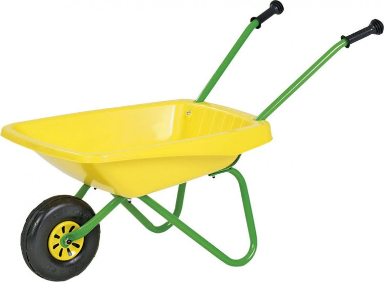 Brouette en plastique junior jaune vert