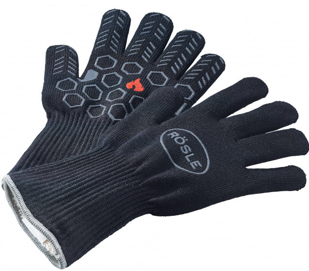 Gants de barbecue rösle premium 33,5 cm noirs 2 pièces