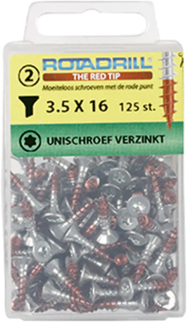 Rotadrill rotadrill uni vis vz pk + pointe de coupe torx tx20 ​​​​3,5x16 | 125 pièces - 467 035 016