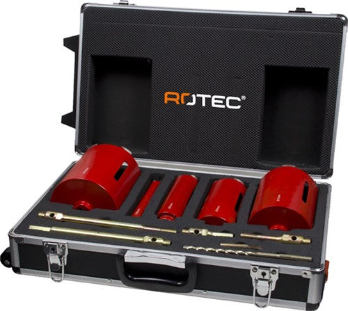 Rotec 11 pièces. dry diamond drill set 32 52 82 112 132x150mm - 7799900
