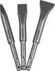 Jeu de 3 burins Rotec SDS+140 long, pointe, plat 20 mm, bêche 30 mm - 2150100
