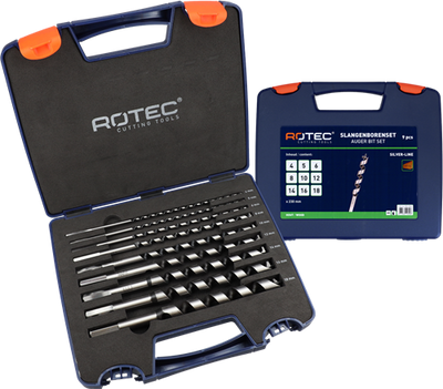 Rotec 900.1065 9 pièces. jeu de forets pour tuyaux type '240', ø4-18 x 230 mm - 900.1065