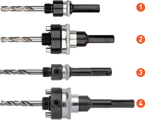 Adaptateur Rotec 9,5 mm | pour scies cloches 32-210mm - 527.3037
