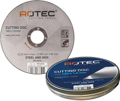 Disques à tronçonner Rotec 125x1,0x22,23 - 10 pièce(s) - 7992002 - 799.2002