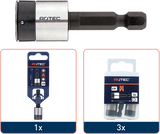 Clé à douille Rotec | e6.3 | 1 enregistrement 4 bits | non magnétique | sw 3 8 x50 - 819.30301 - afbeelding 2
