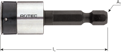 Clé à douille Rotec | e6.3 | 1 enregistrement 4 bits | non magnétique | sw 3 8 x50 - 819.30301