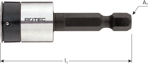 Clé à douille Rotec | e6.3 | 1 enregistrement 4 bits | non magnétique | sw 3 8 x50 - 819.30301