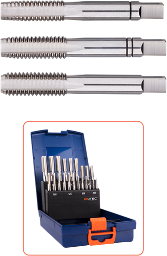 Jeu de tarauds à main Rotec '300' | 21 pièces. | m3-m12 abs - 900.2000