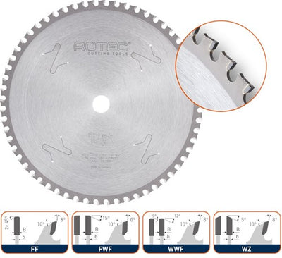 Rotec hm lame de scie à sec en acier de construction, ø355x2,4x30mm z=90 wwf ln - 5560165