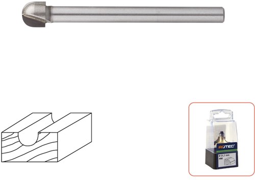 Rotec hm coupe-pourriture du bois, ligne argent, d2=6 ø9,5 - 2700111 - 270.0111