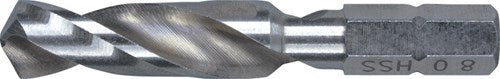 Rotec foret hélicoïdal hss 8,0 mm 1 enregistrement 4 bits
