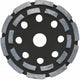 Rotec meule boisseau ligne noire double rangée 125 22.23 - 7511253 - 751.1253