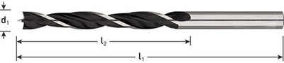 Foret à bois mécanique Rotec 3,0x33 61 mm - 10 pièce(s) - 2350301