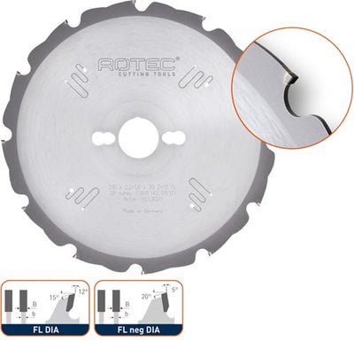 Lame de scie diamantée Rotec pkd, ø160x2,2x20mm z=8 fl dia - 5533005