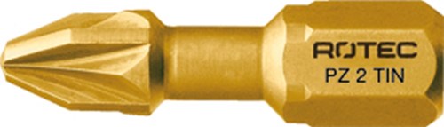 Embout Rotec pro pz 3 l=25mm c 6.3 torsion étain - 10 pièces - 8042003 - 804.2003