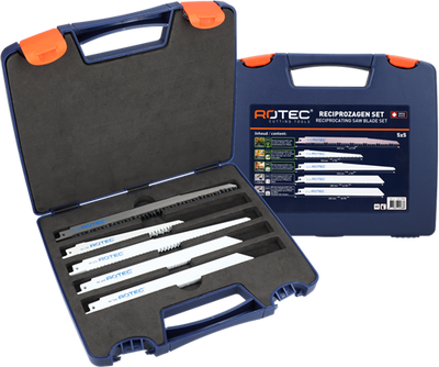Jeu de lames de scie alternative Rotec | 525 | 25 pièces | bois et métal - 525.9000