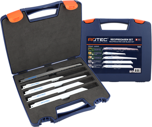 Jeu de lames de scie alternative Rotec | 525 | 25 pièces | bois et métal - 525.9000