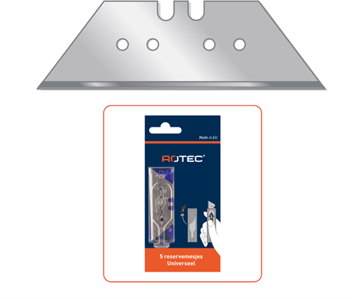 Couteaux de rechange Rotec droits 61,0x0,65 mm - pack = 5 pcs - 4600065