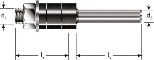 Broche Rotec sans roulement | ø8 | d2=8 - 271.42.0800