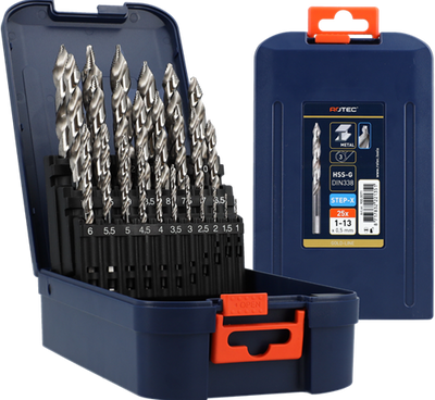 Jeu de forets hélicoïdaux Rotec 1-13x0,5 hss-g 25 pièces
