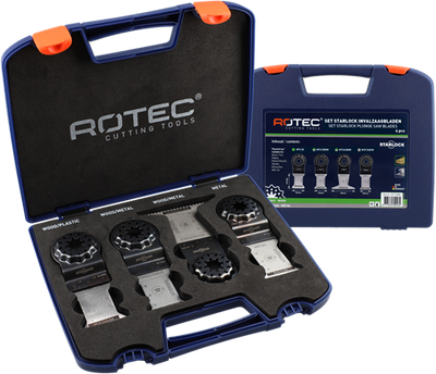 Lames de scie multi-outils Rotec starlock | 517 ensemble polyvalent | 4 pièces - 517.9000