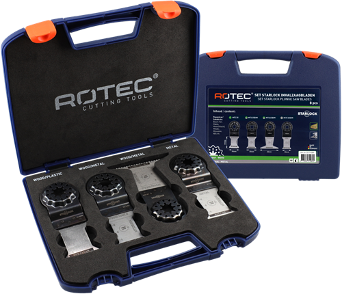 Lames de scie multi-outils Rotec starlock | 517 ensemble polyvalent | 8 pièces - 517.9001