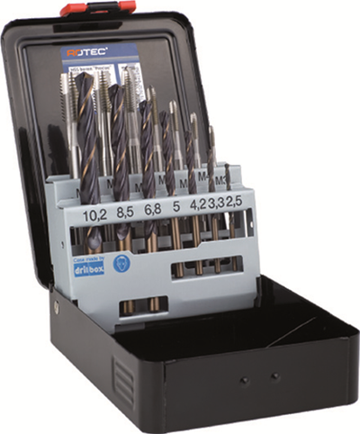 Jeu de tarauds machine Rotec m3-m12 hss-e + forets