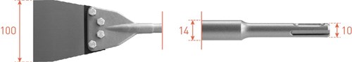 Rotec jeu de rechange burin spatule sds+ - 2150066