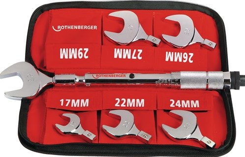 Jeu de clés dynamométriques Rothenberger | largeur de clé 17-22-24-26-27-29 mm | 1 pièce - 175001 - 175001