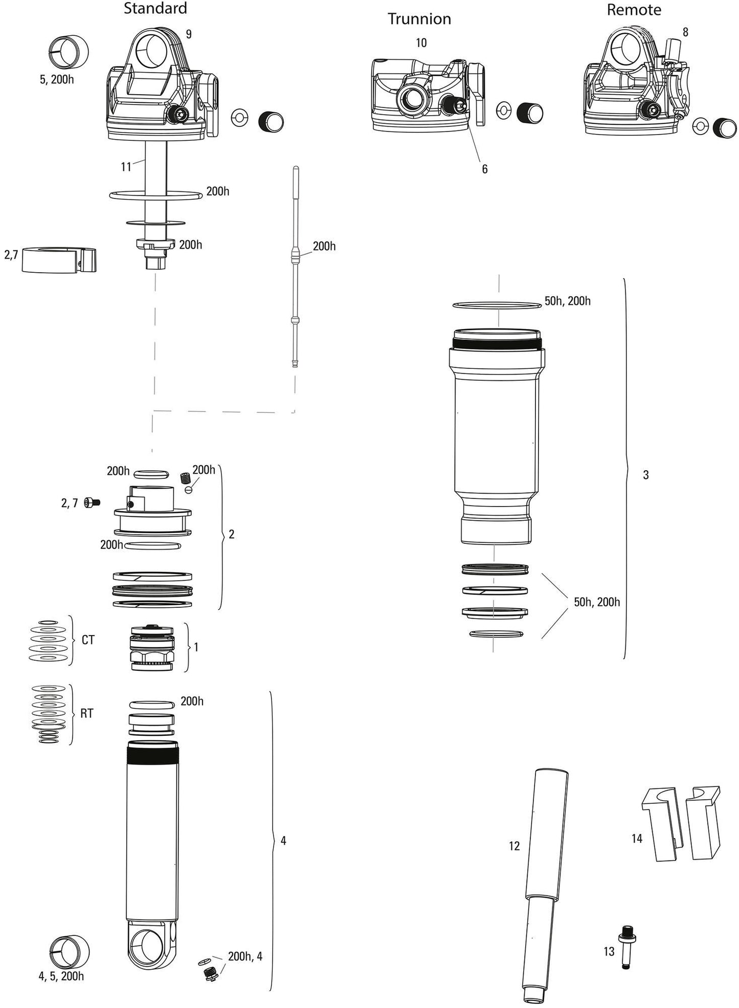 Rockshox amortisseur arrière rs sidluxe ult rl 145 x 30 mm